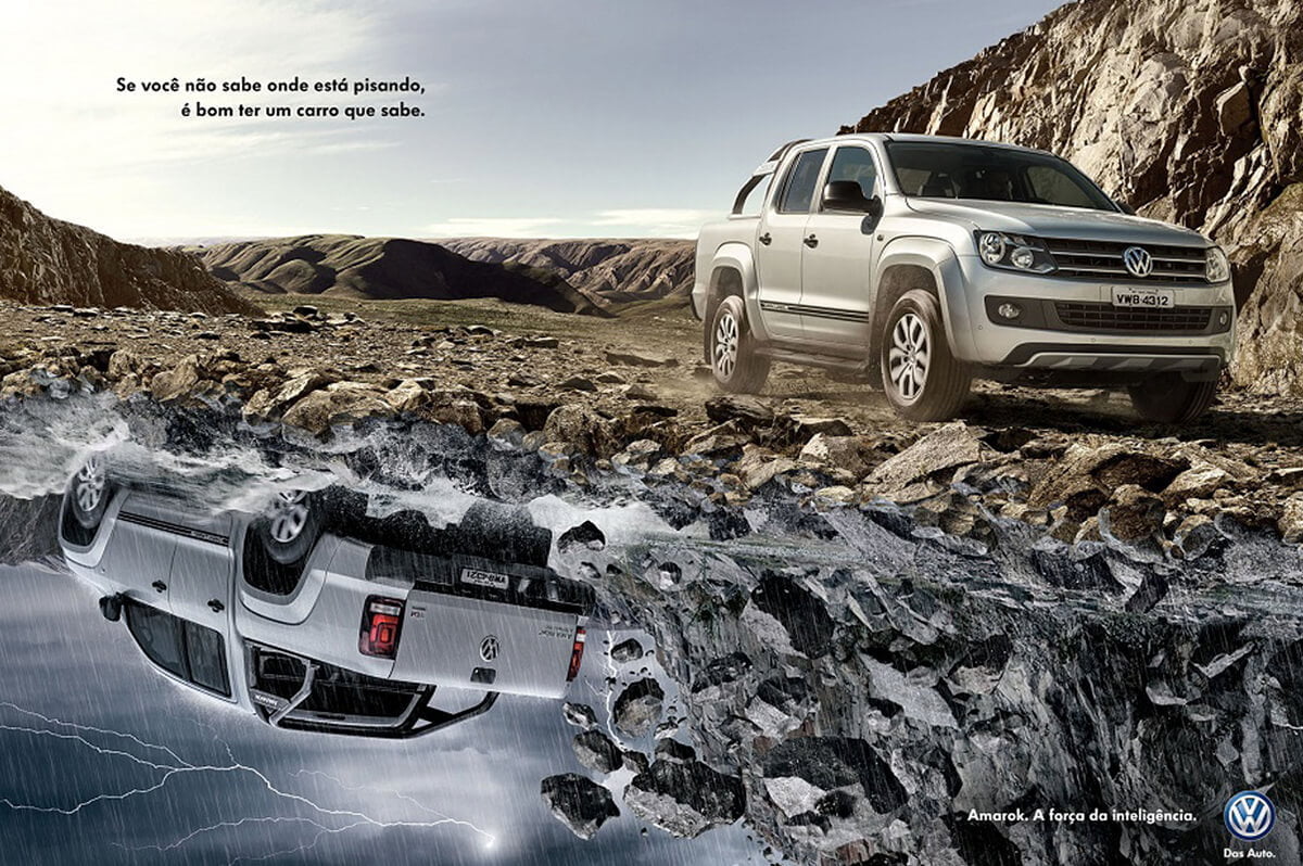 Incorporar o arqu&eacute;tipo de marca na identidade visual transmite personalidade e valores de forma impactante. Fonte: @Volkswagen